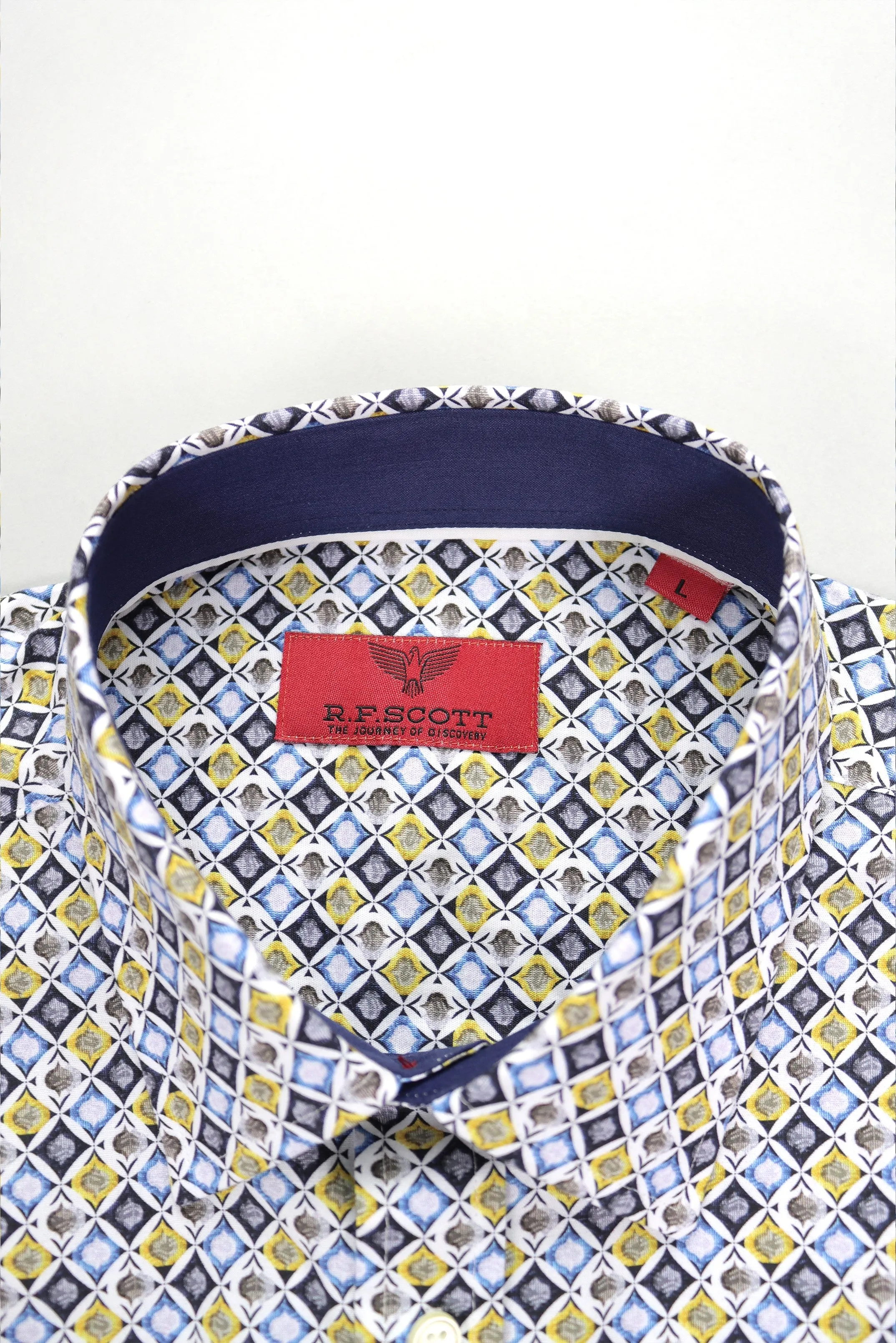 R.F. Scott - Fielding Shirt - Multimix Tile Print