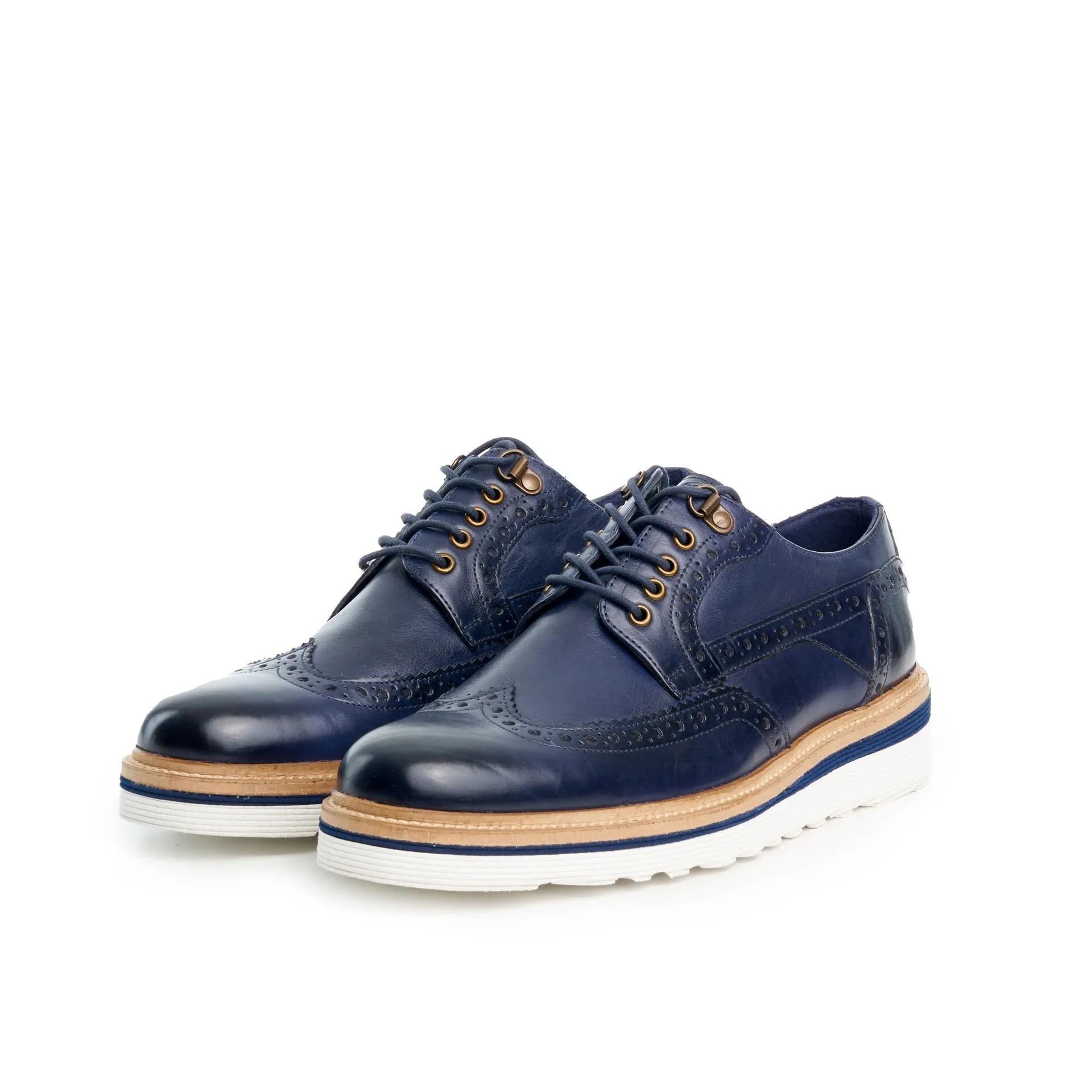 RIPLEY 3.0 NAVY WEDGE BROGUE