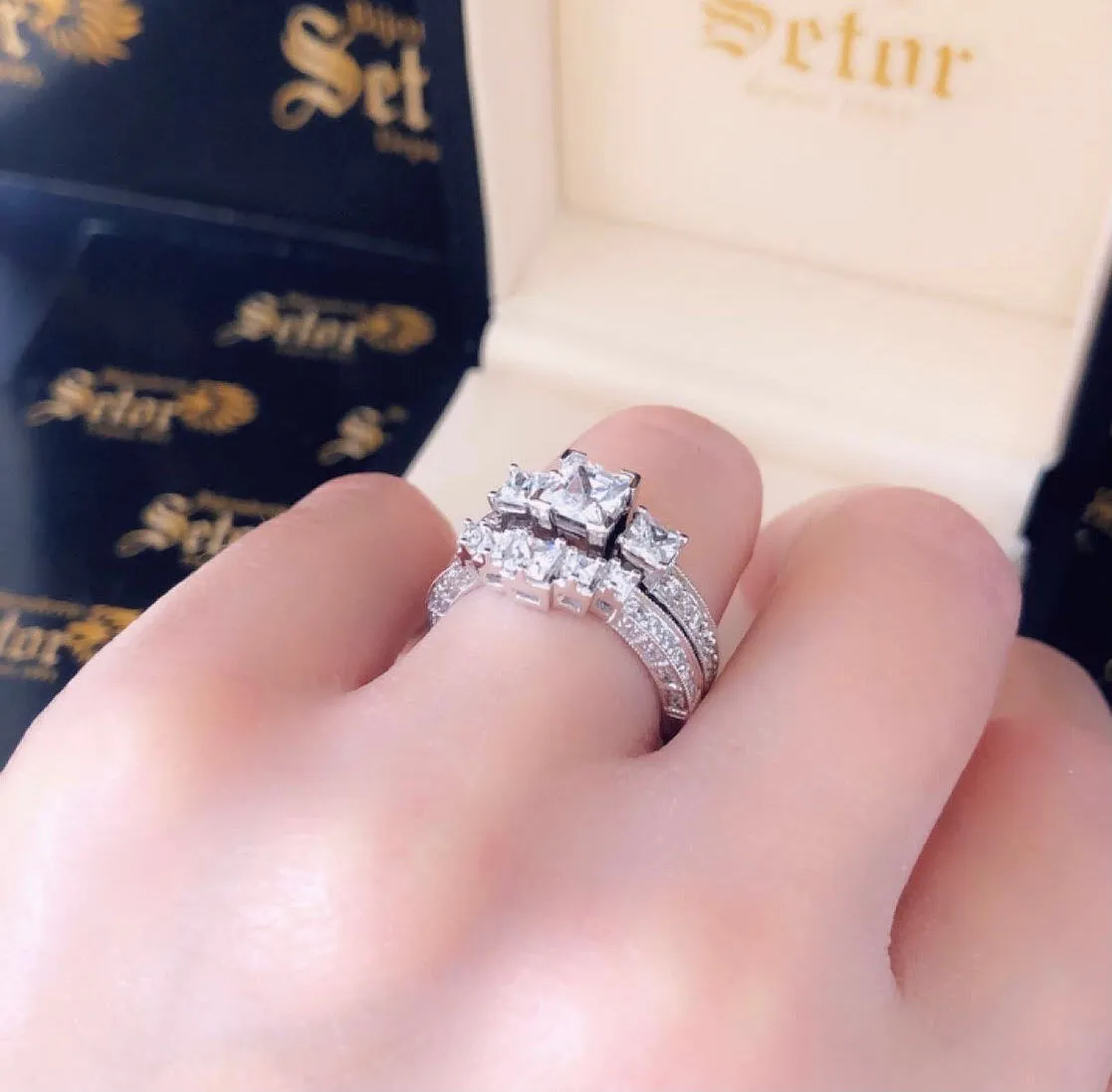 Sarina wedding rings ZWR011