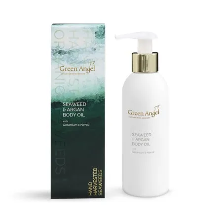 Seaweed & Argan Body Oil( Geranium & Neroli) Green Angel