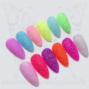 Shining Rainbow Neon Colors Nails Art Fine Glitter Powder Dust