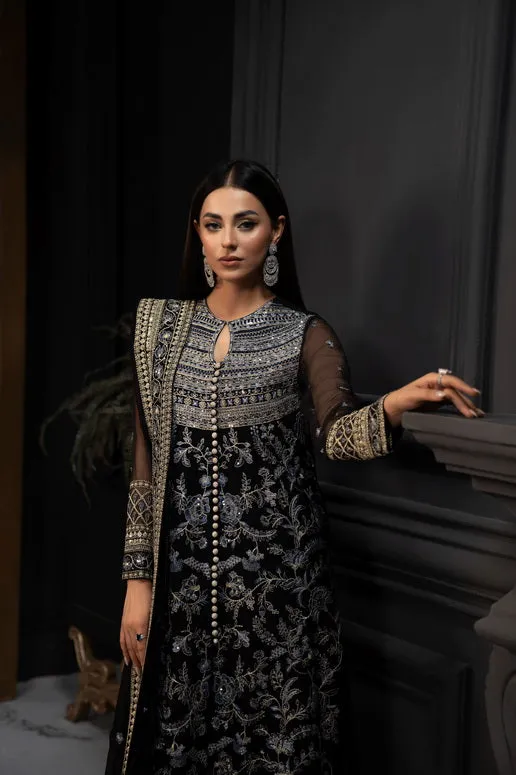 SIFA Valentino Embroidered Chiffon Unstitched 3 Piece Suit - Zofi