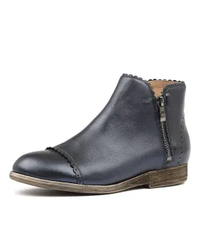 SILENT D Apris Navy Metallic Leather