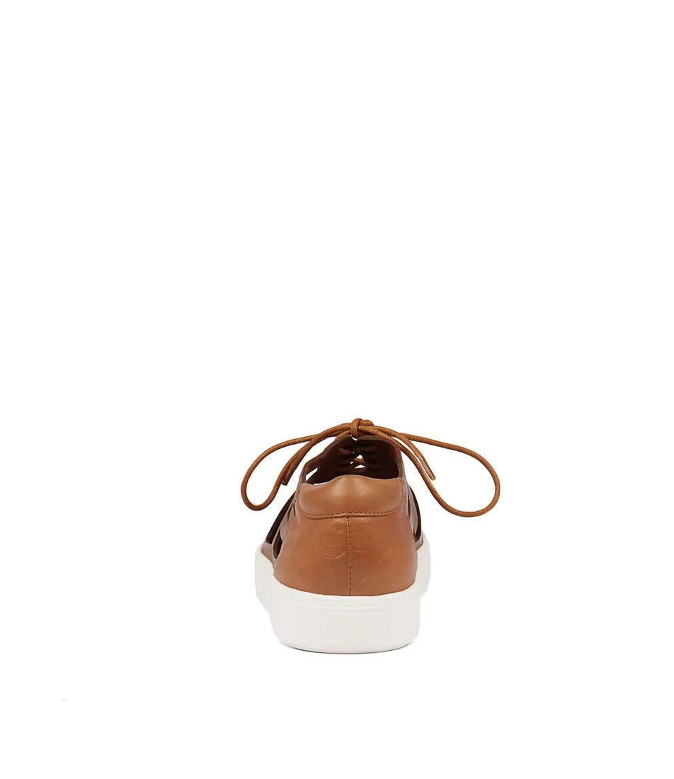 SILENT D Vogue Tan White Sole Leather