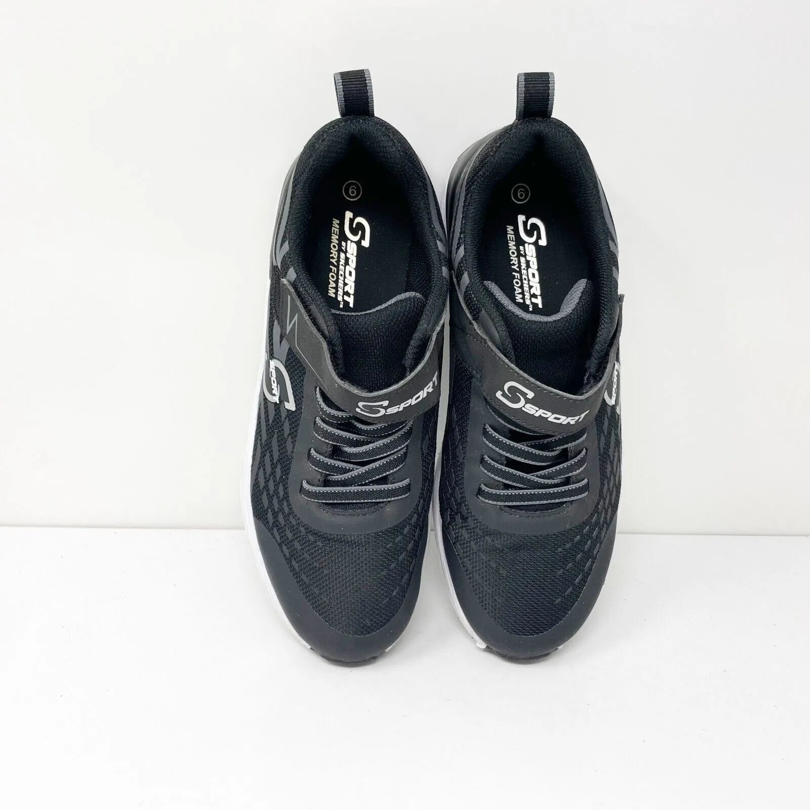 Skechers Boys S Sport F190-2 Black Running Shoes Sneakers Size 6