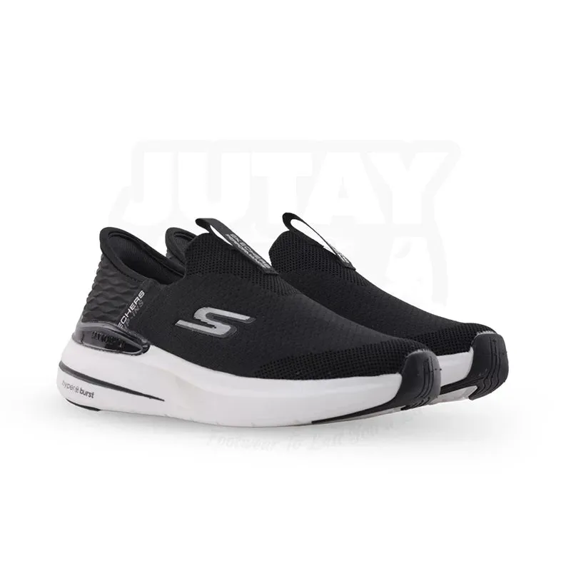 SKECHERS HYPER BURST (SLIPIN) -  BLACK WHITE (2185)