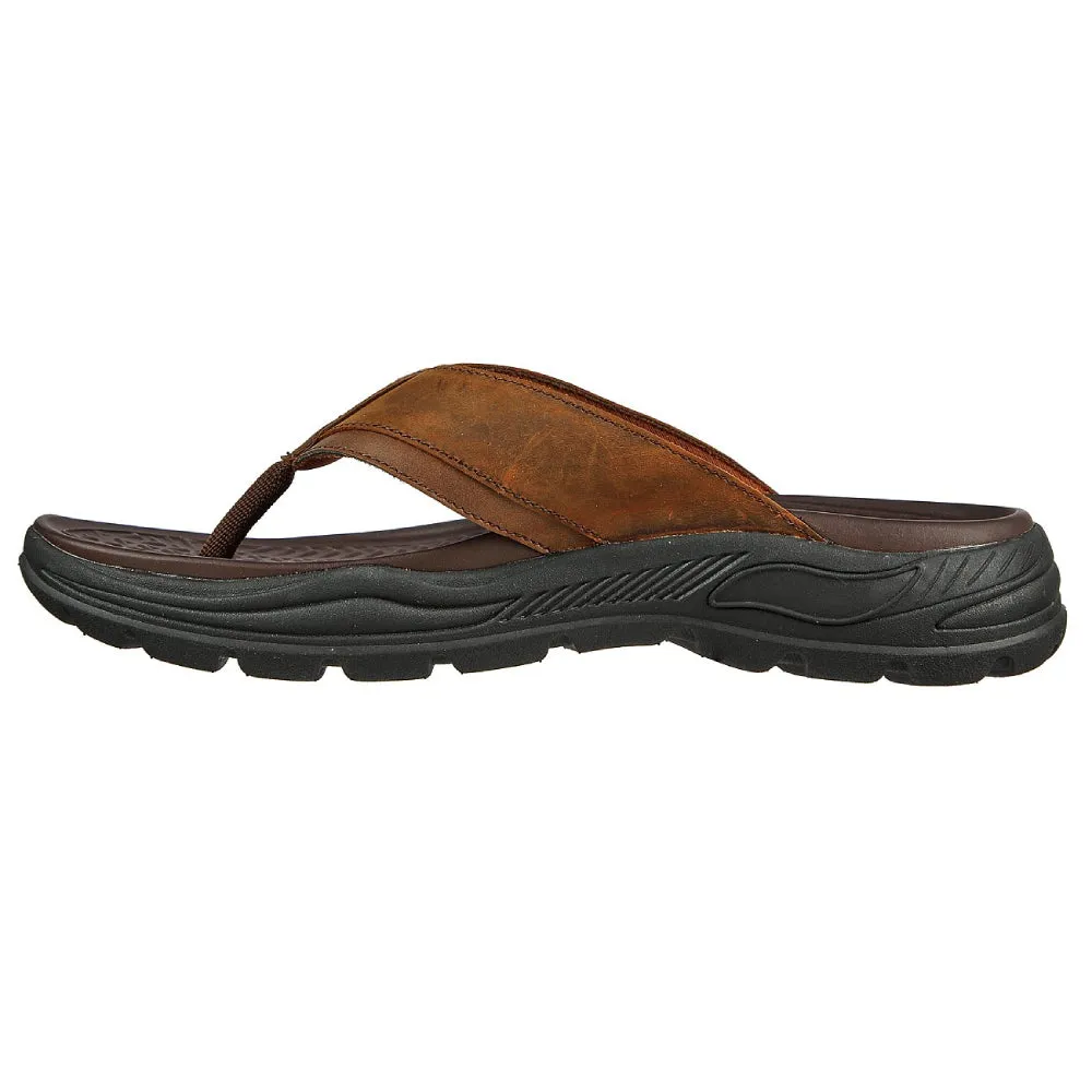 SKECHERS Men's Arch Fit Motley SD-Malico sandal (Dark Brown)