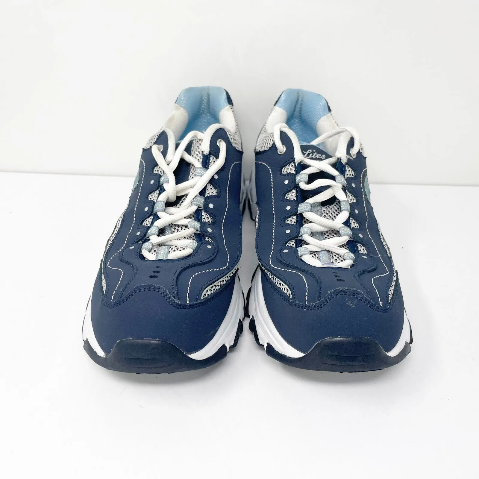 Skechers Womens D Lites 11860 Blue Casual Shoes Sneakers Size 10