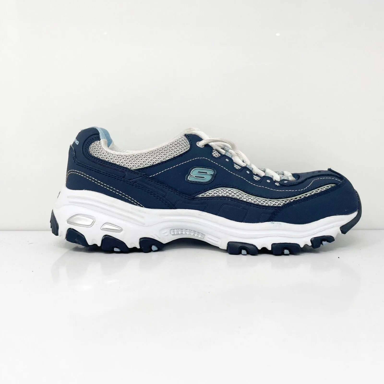 Skechers Womens D Lites 11860 Blue Casual Shoes Sneakers Size 10