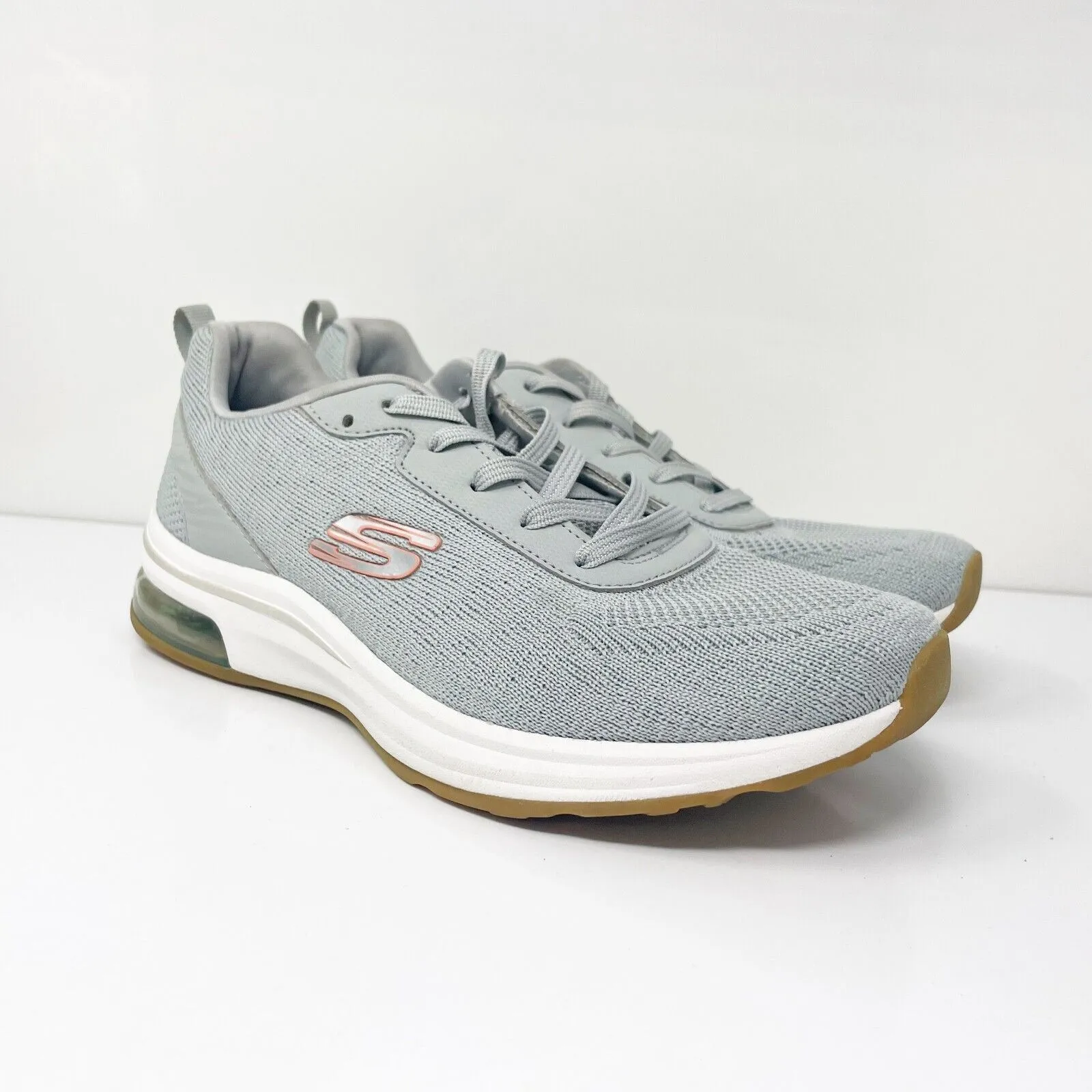 Skechers Womens Memory Foam 12564TX Gray Running Shoes Sneakers Size 9.5