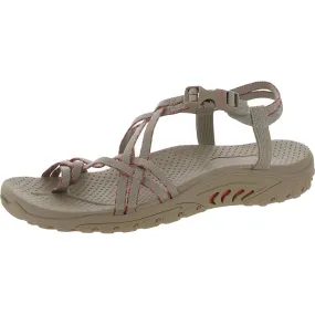 Skechers Womens Reggae Adjustable Canvas Strappy Sandals