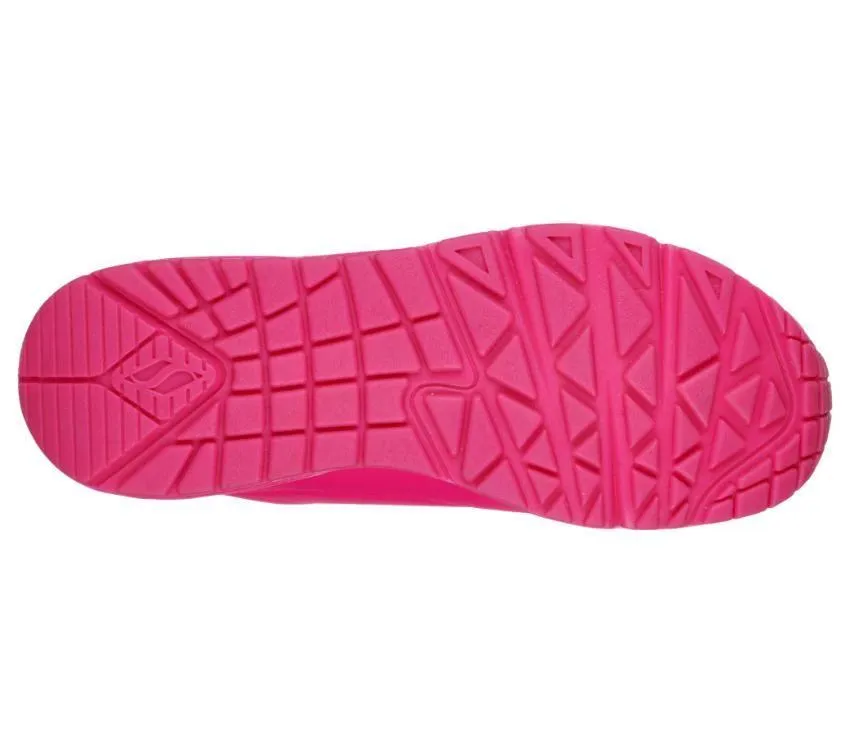 SKECHERS WOMENS UNO LACE HOT PINK