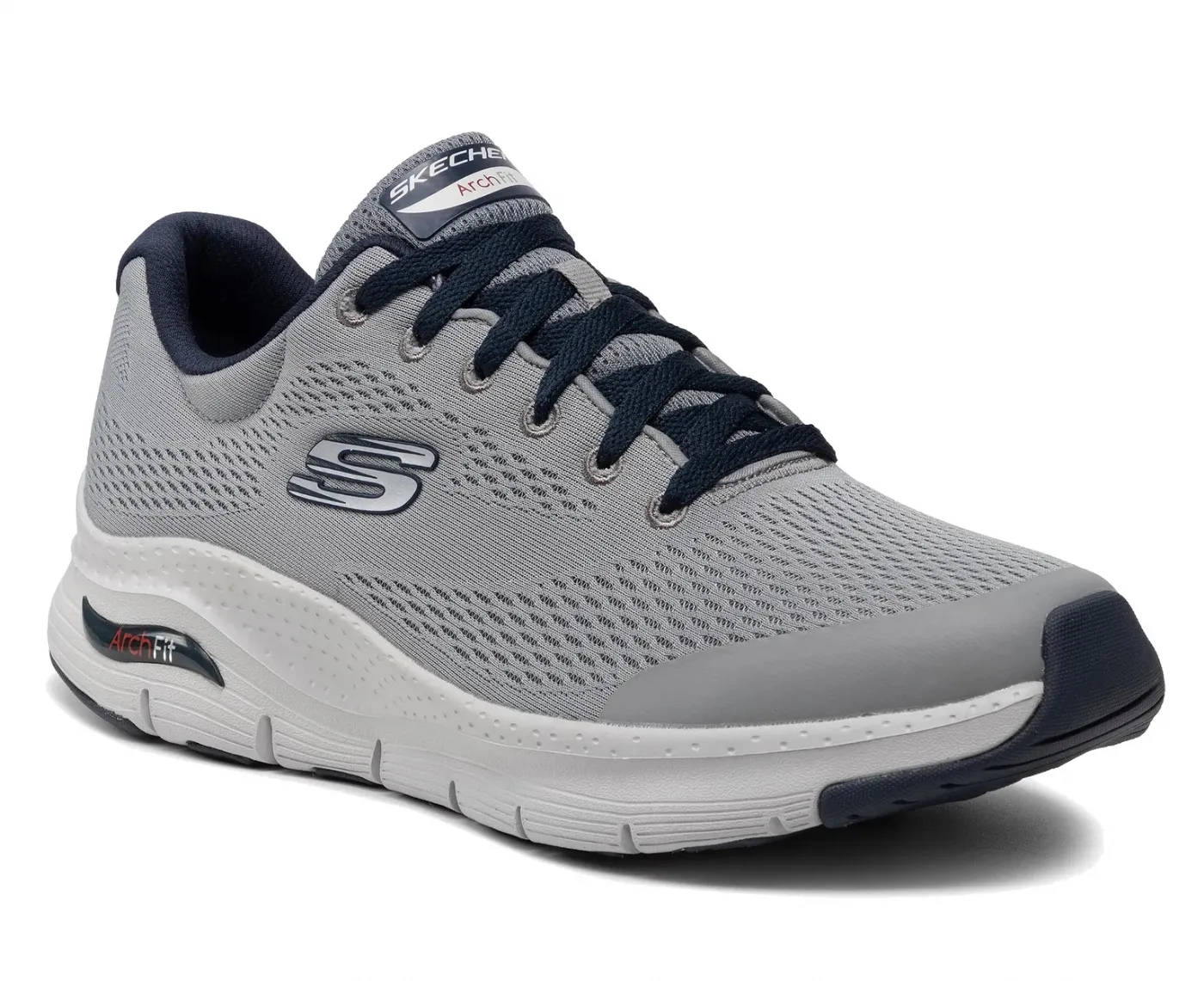 SNEAKERS SKECHERS UOMO ARCH FIT GRAY NAVY 232040 GYNV