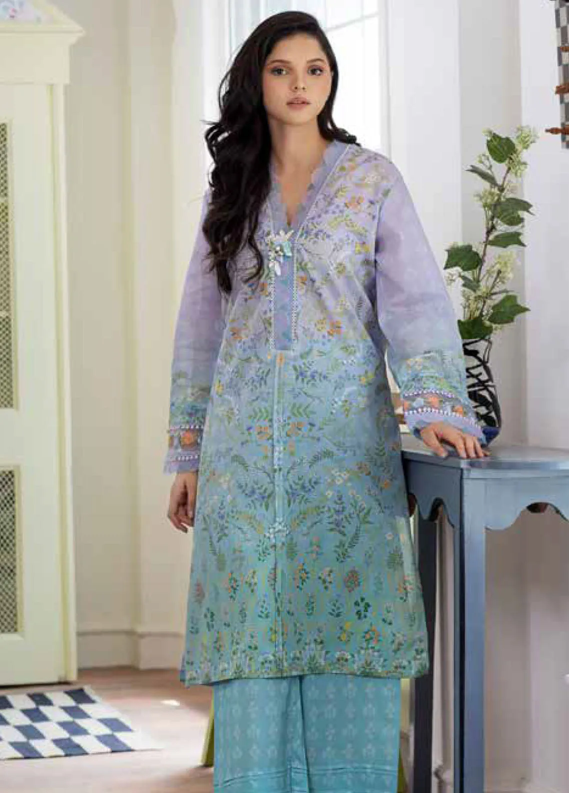 Sobia Nazir Basic Embroidered Lawn 2 Piece Unstitched Suit SN24B 2A