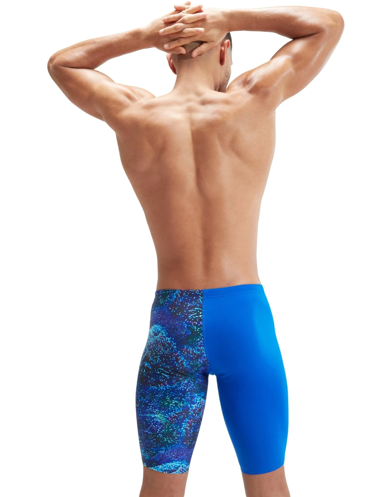 Speedo Allover V-Cut Swim Jammer - Blue/Black