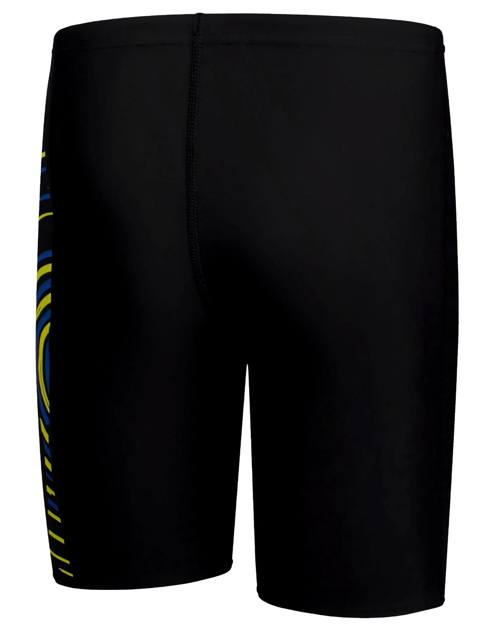 Speedo Boys Plastisol Placement Jammer - Black/Blue/Lemon