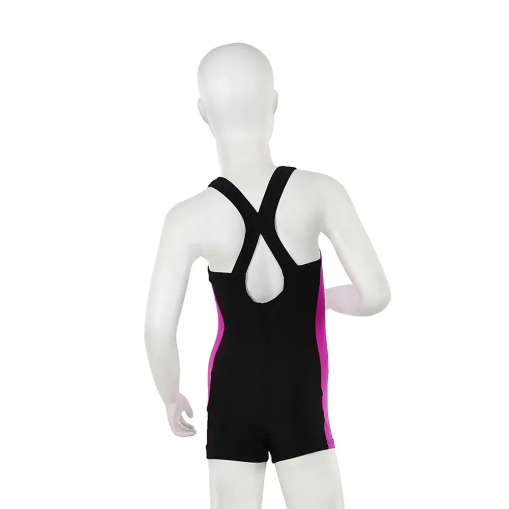 Speedo Girl's Cayla Legsuit (Black/Diva)