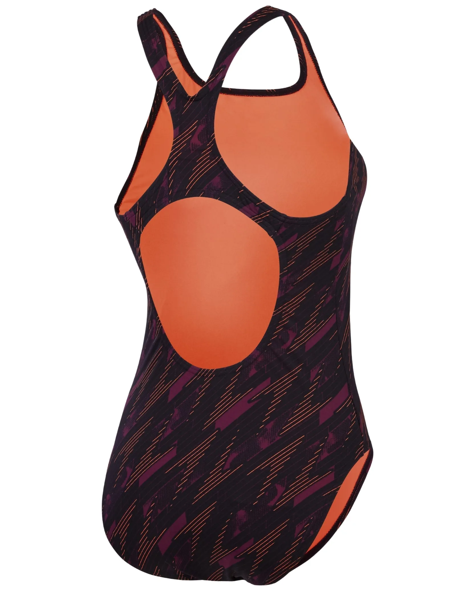 Speedo Hyperboom Allover Medalist Swimsuit - Black/Purple