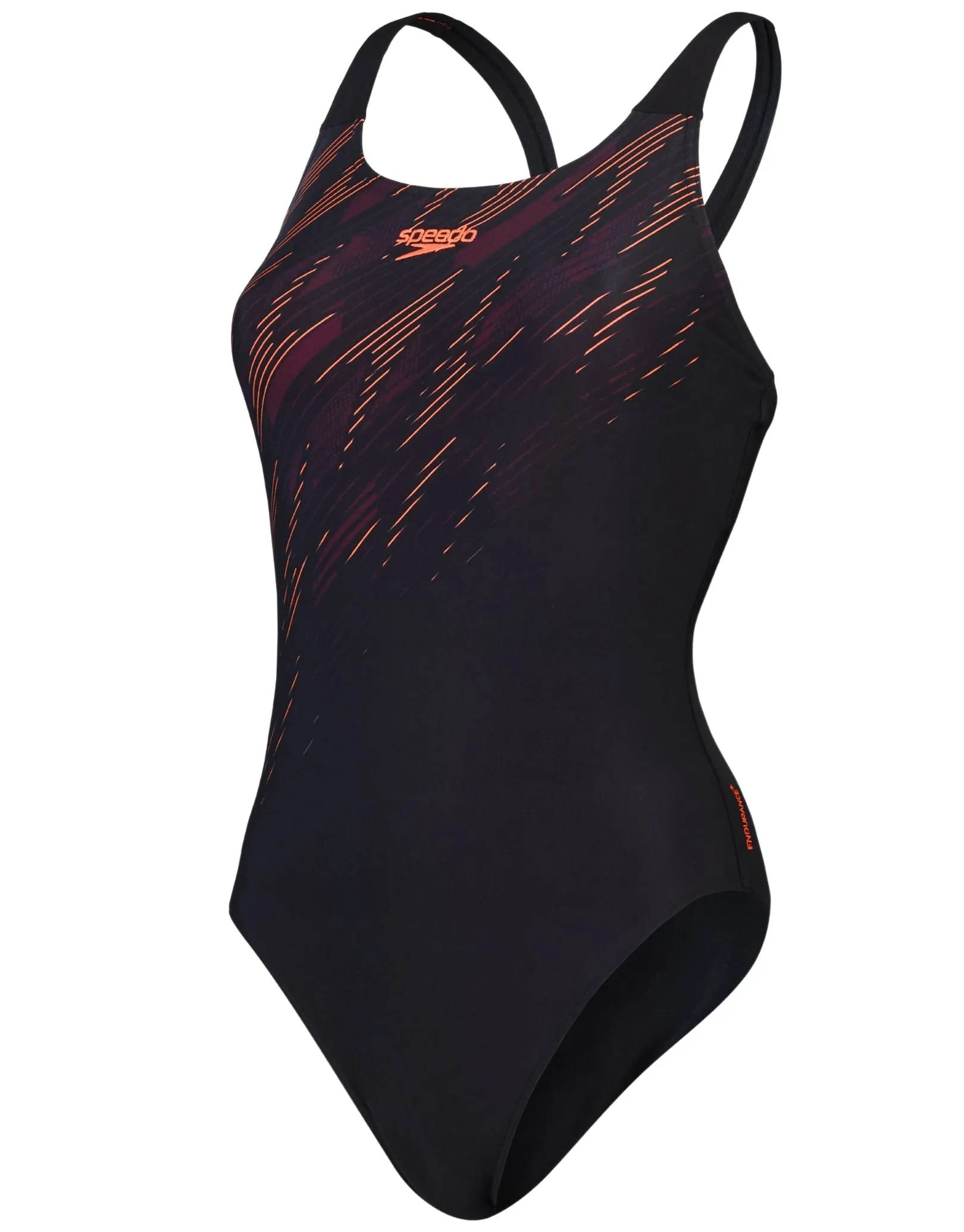 Speedo Hyperboom Placement Muscleback Swimsuit - Black/Red