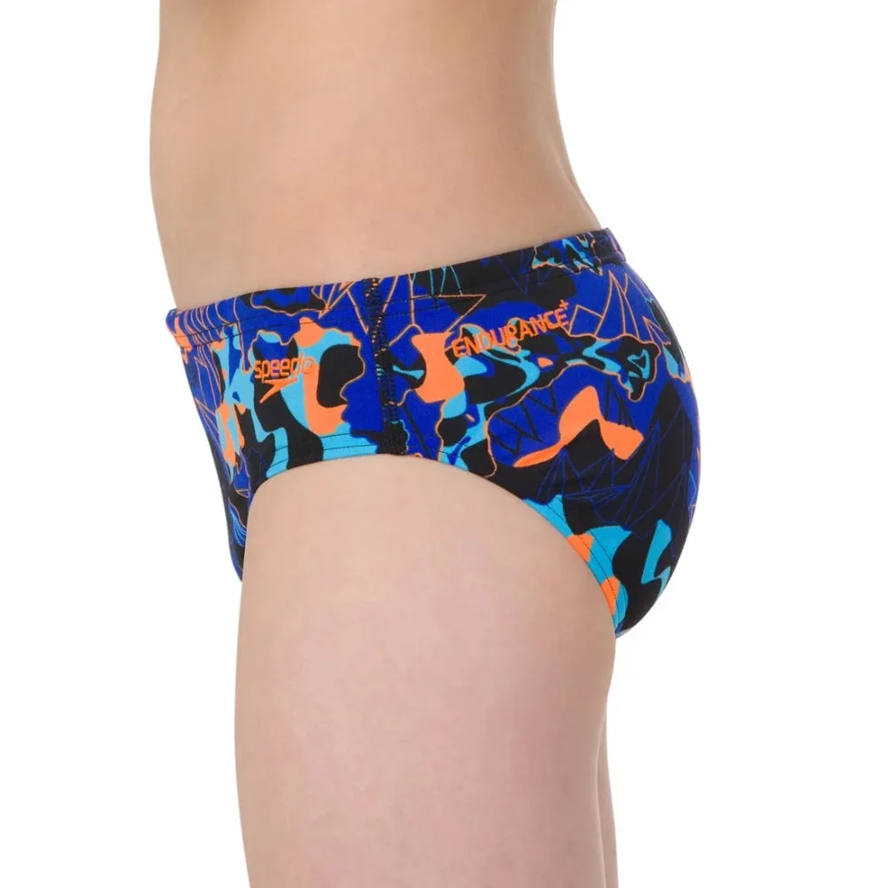 Speedo Junior Boy's Powersprint Endurance 6 Cm Brief (Black/Blue)