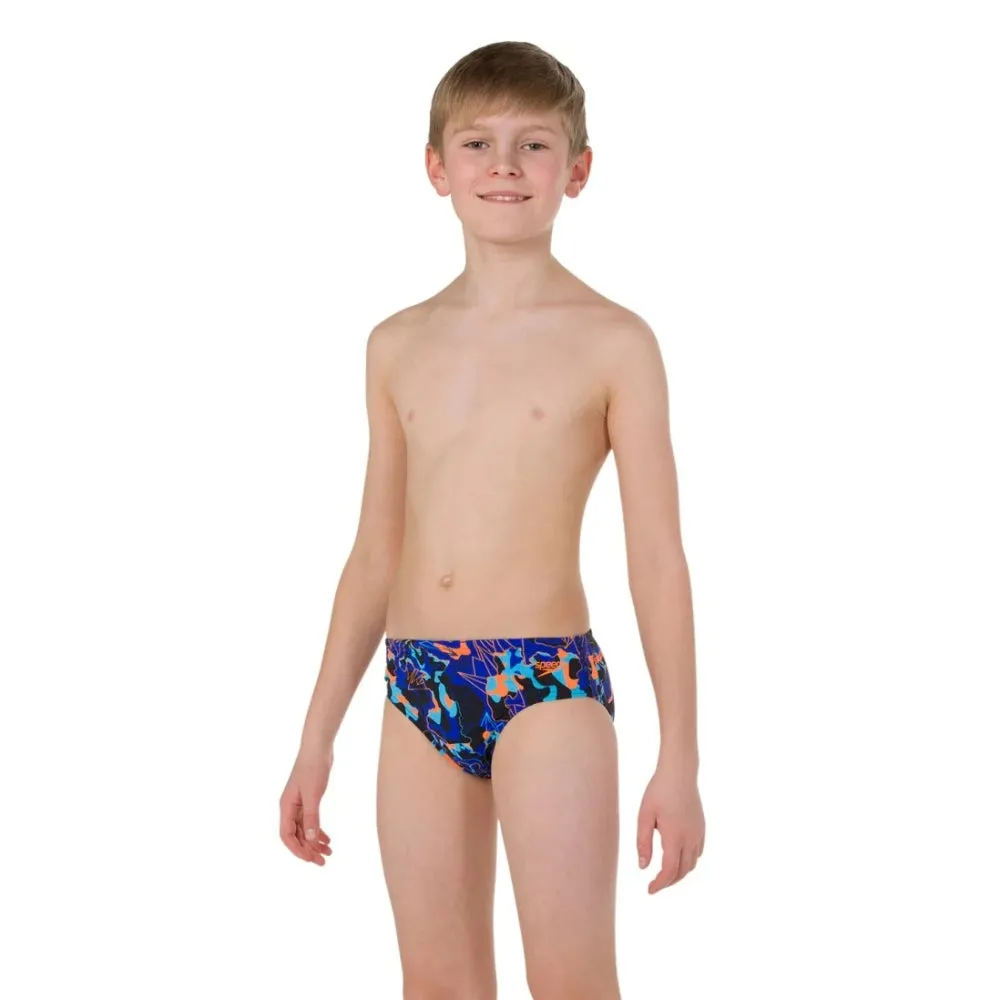 Speedo Junior Boy's Powersprint Endurance 6 Cm Brief (Black/Blue)