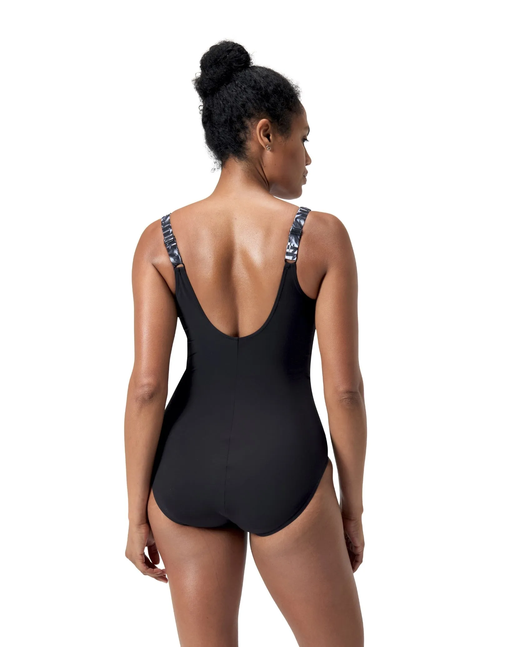 Speedo Shaping LunaLustre Swimsuit - Black/Grey