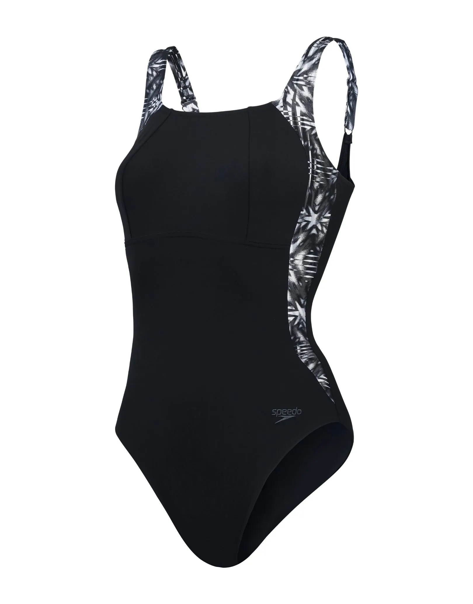 Speedo Shaping LunaLustre Swimsuit - Black/Grey