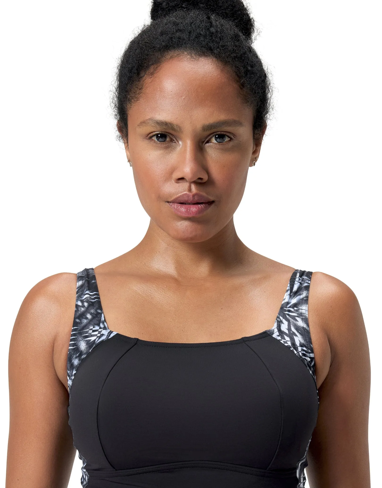 Speedo Shaping LunaLustre Swimsuit - Black/Grey