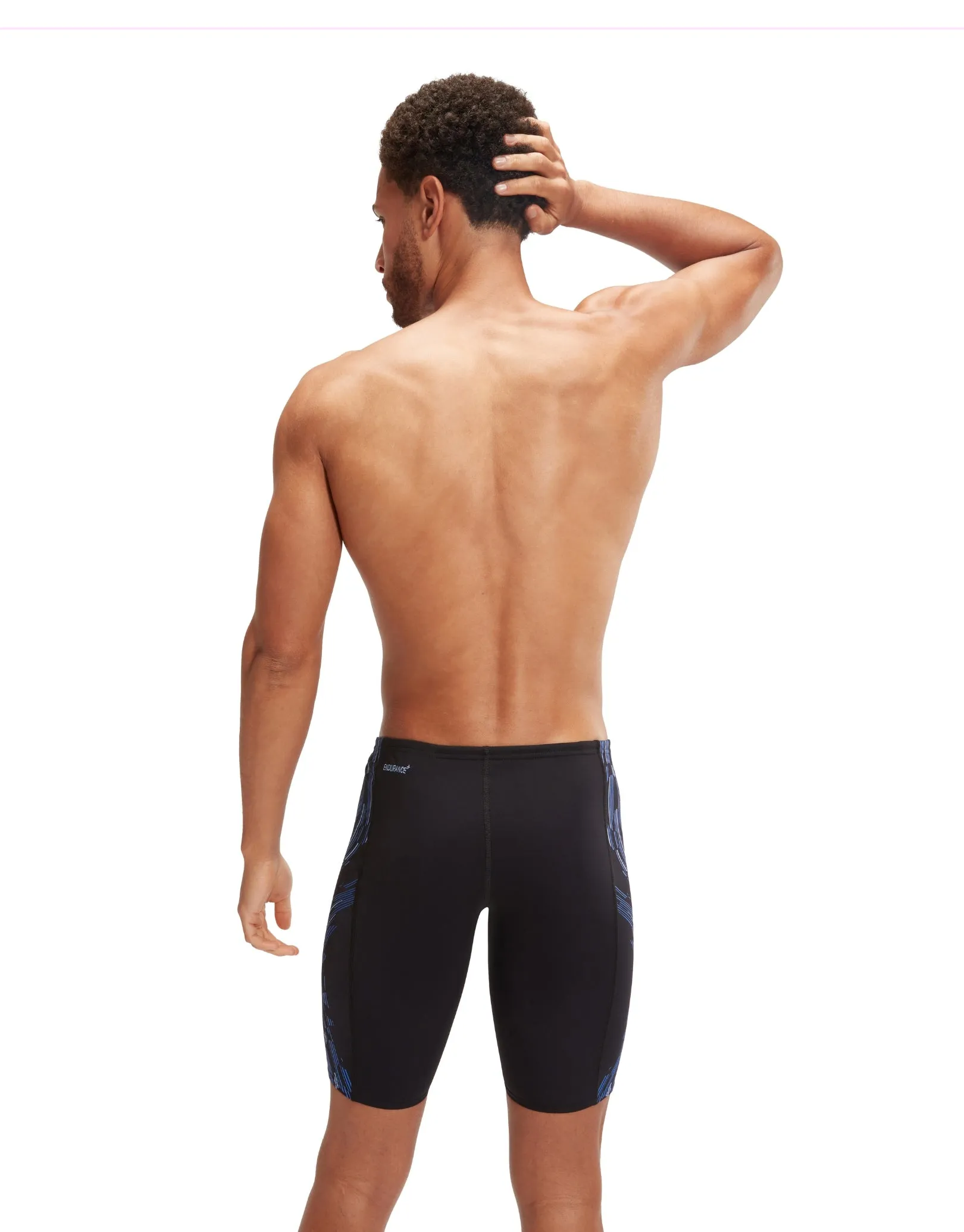 Speedo Tech Panel Swim Jammer - Black/Blue