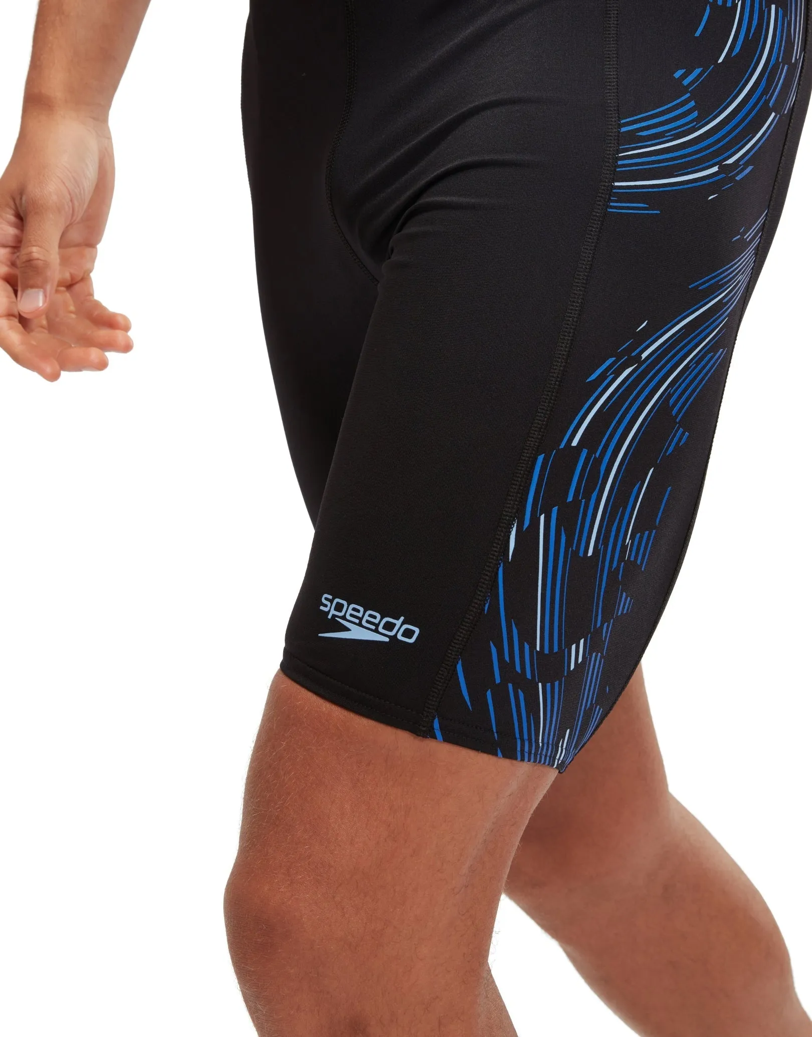 Speedo Tech Panel Swim Jammer - Black/Blue