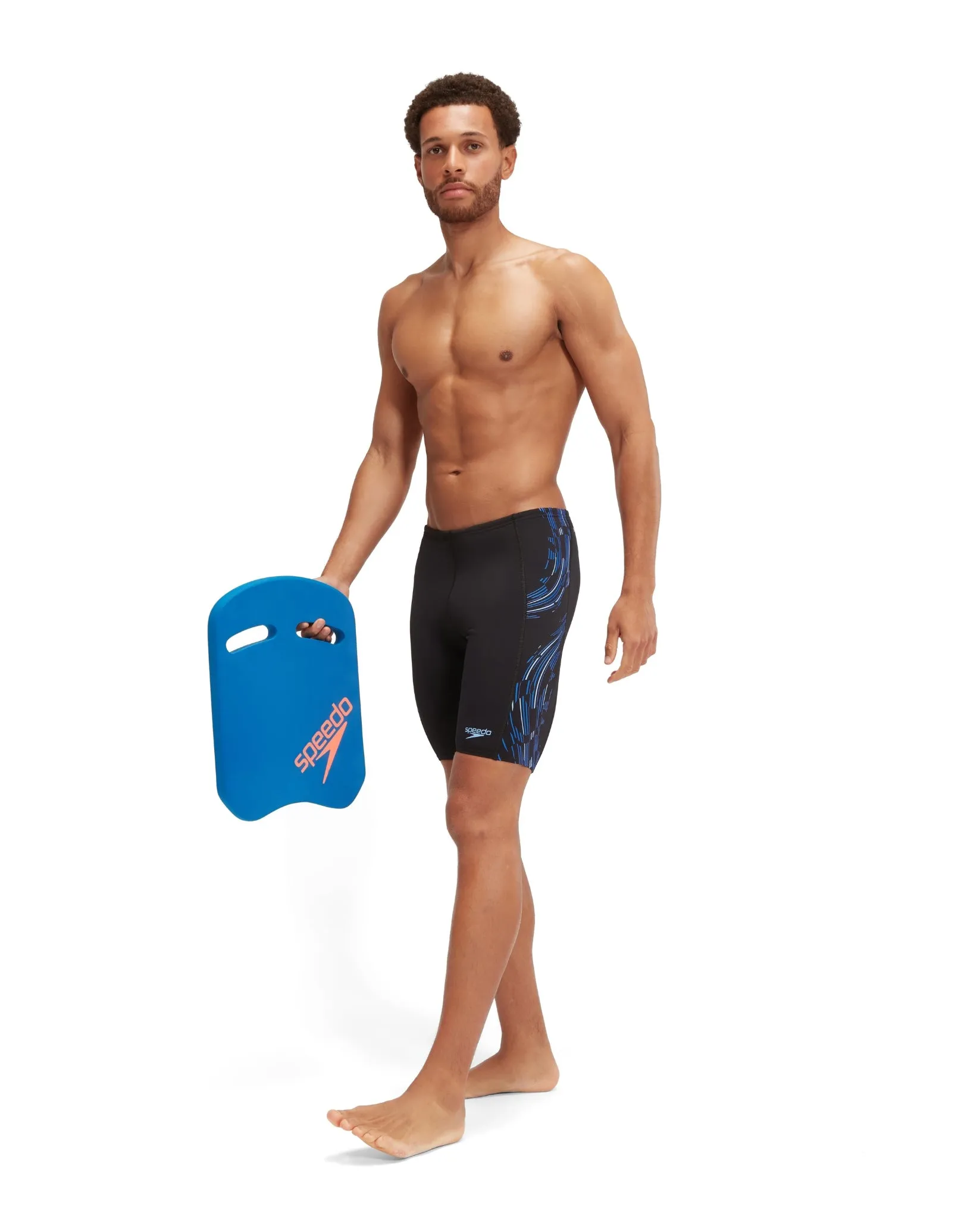 Speedo Tech Panel Swim Jammer - Black/Blue