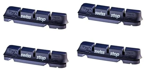 SwissStop FlashPro BXP x4 Brake Pad Inserts Aluminium Wheels For Shimano / Sram / Campagnolo