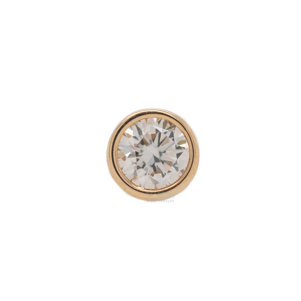 threadless: Bezel-Set Pin in Gold with DIAMOND