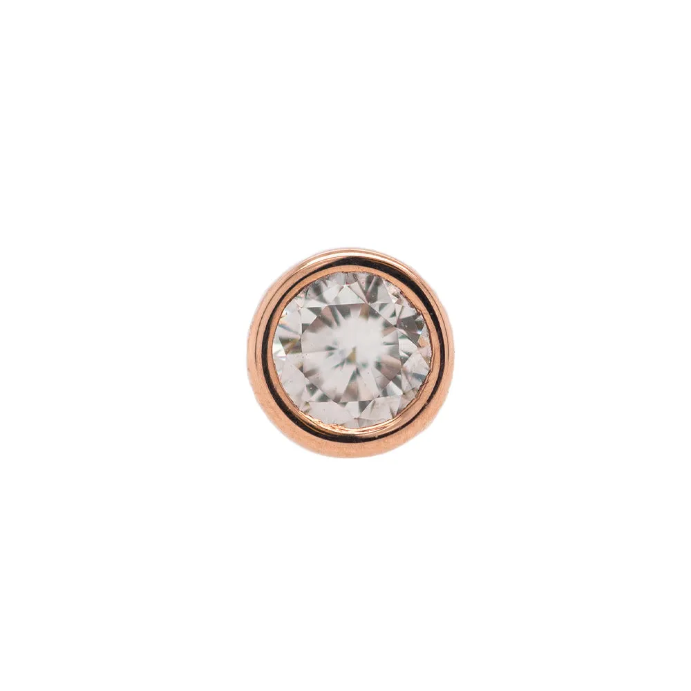 threadless: Bezel-Set Pin in Gold with DIAMOND