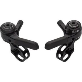 Thumb Shifter Set, 9-Speed, Double/Triple, Shimano Compatible, Black