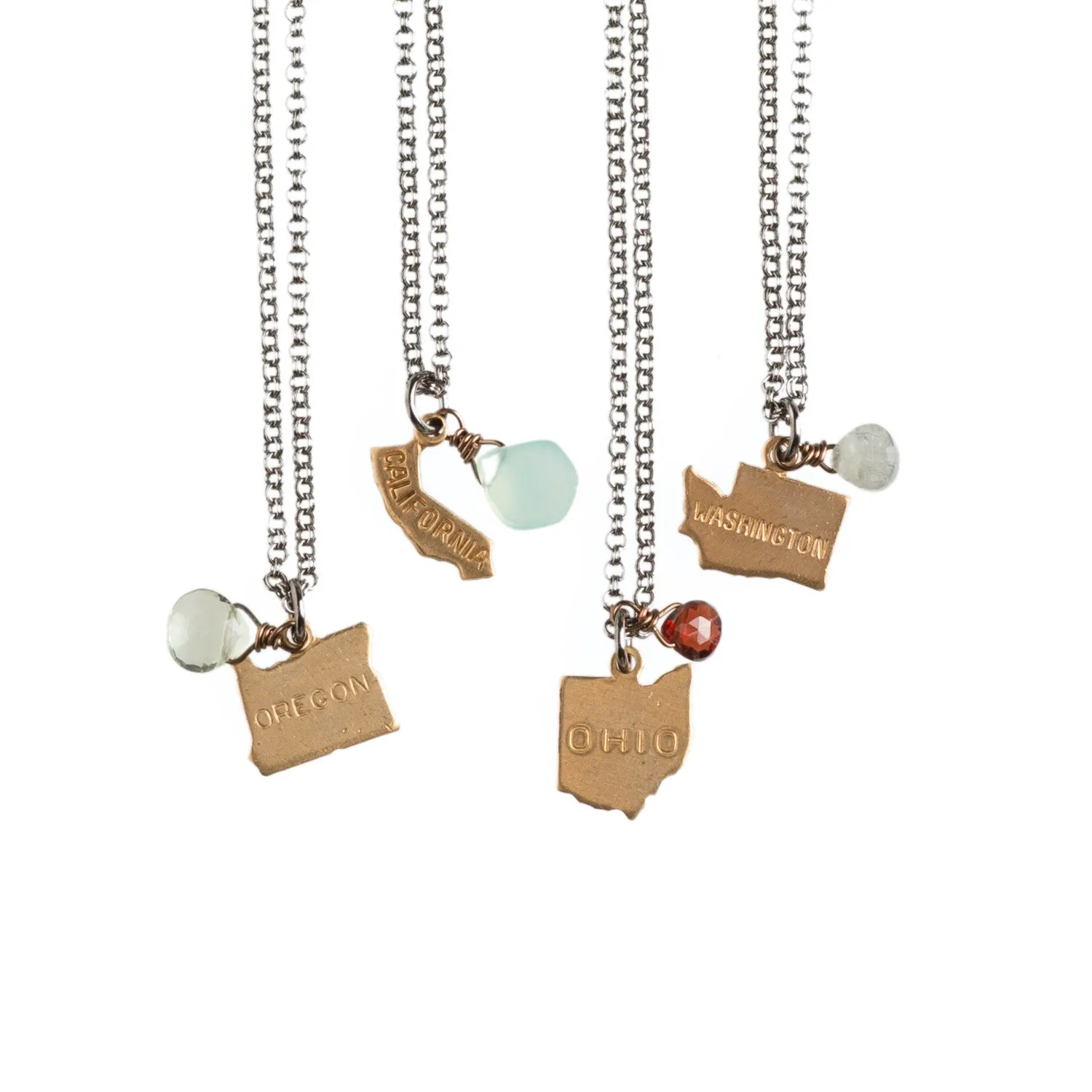 Tiny State Necklaces