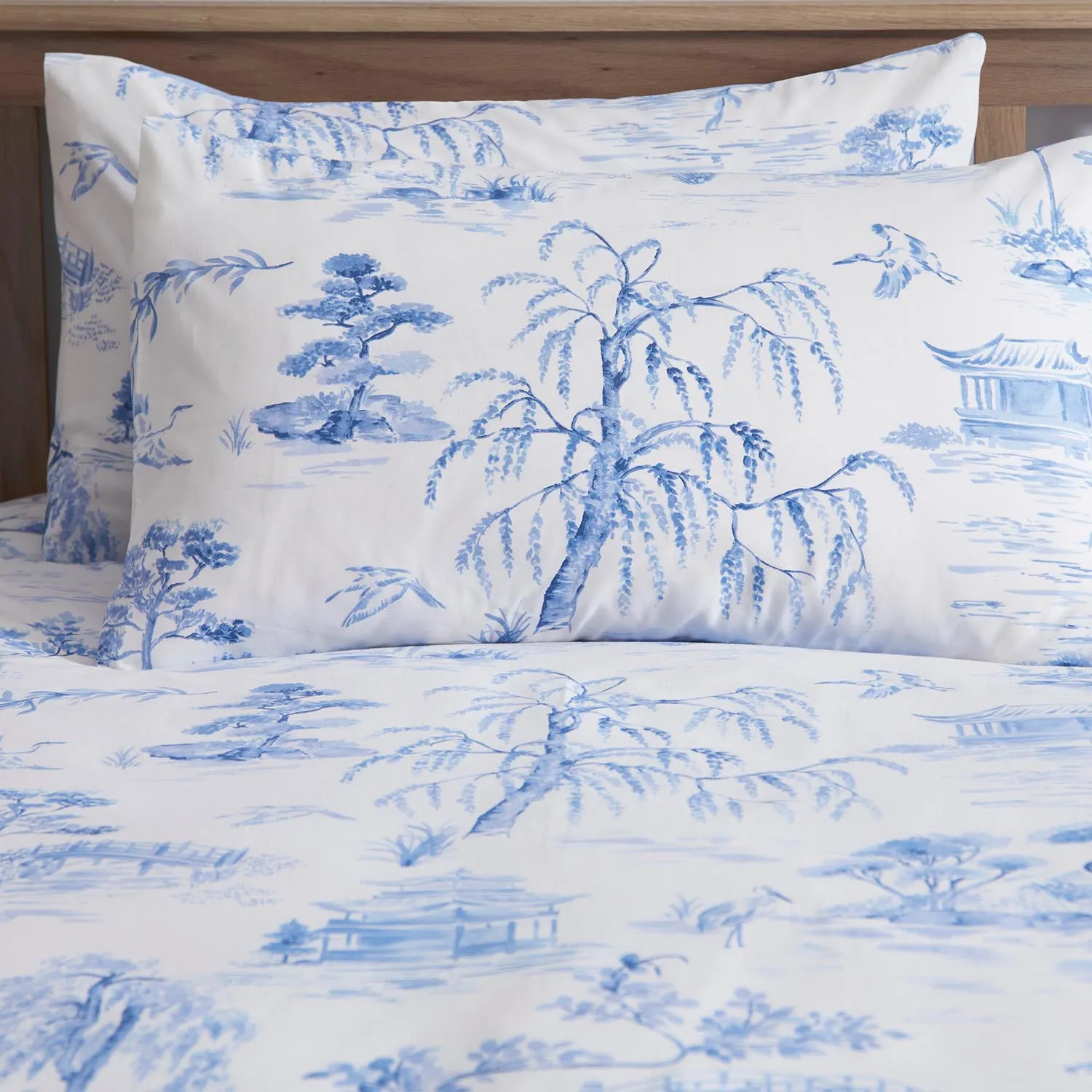 Toile Blue Duvet Cover Set