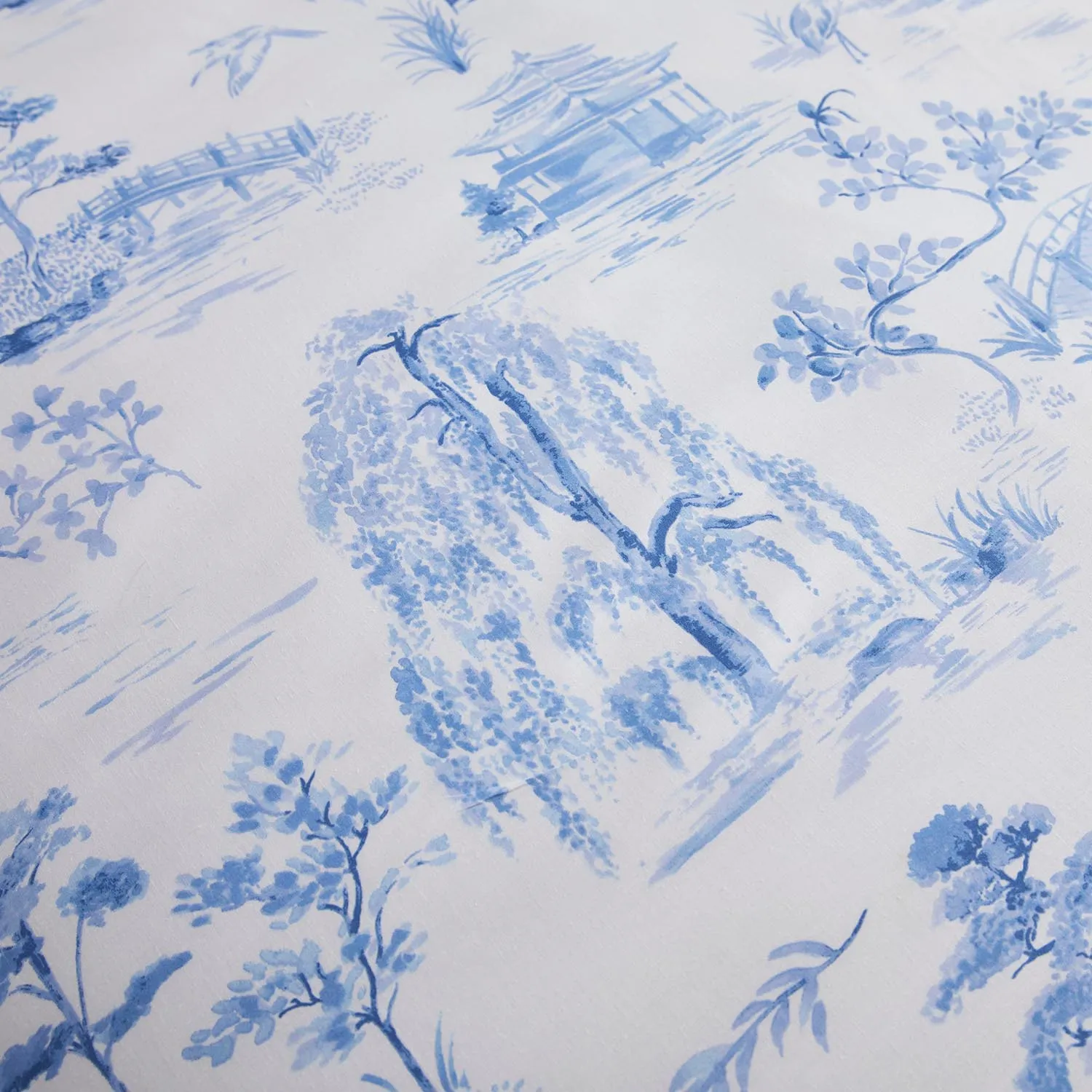 Toile Blue Duvet Cover Set