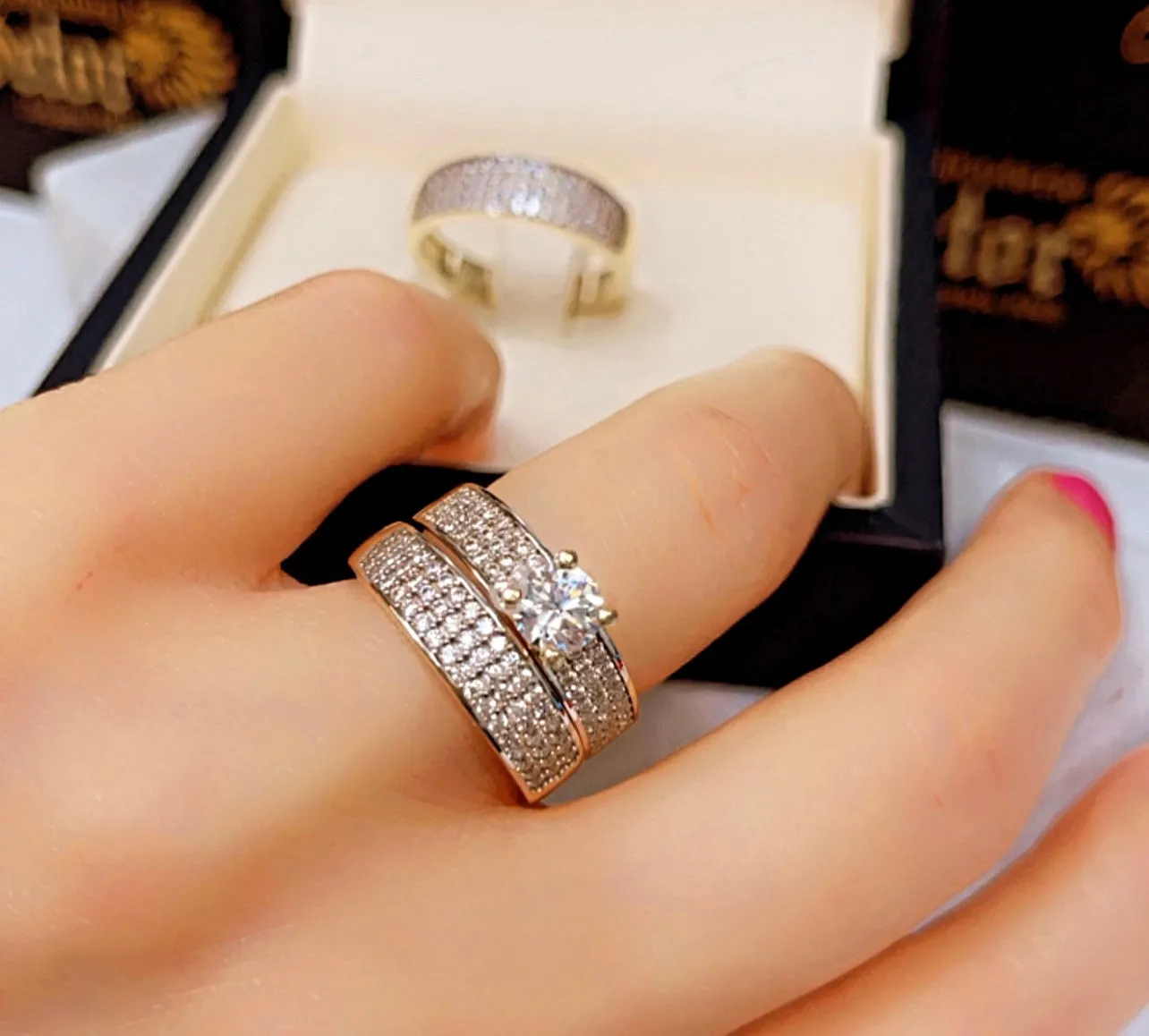 Trio wedding rings