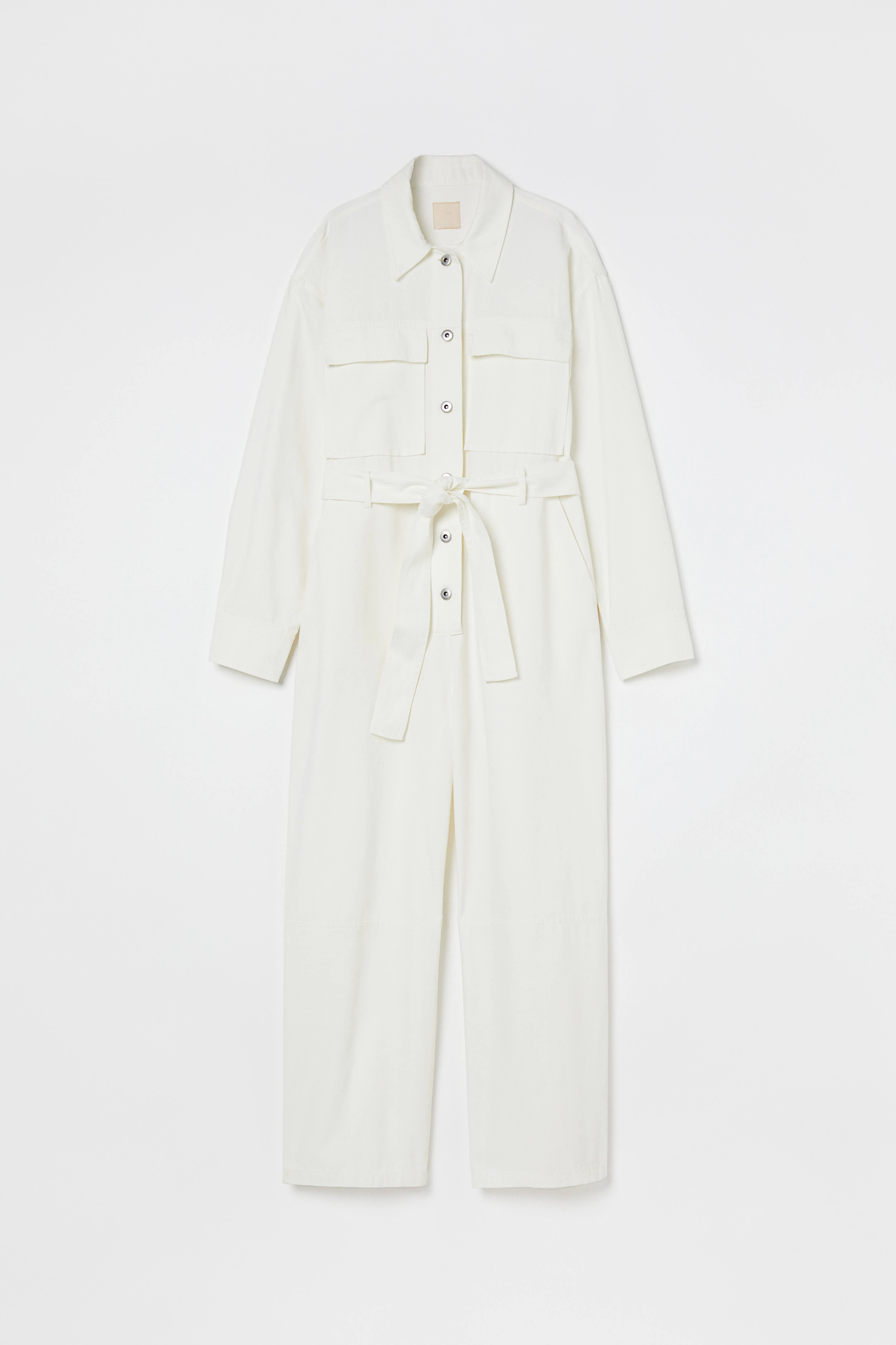 Twill boiler suit - Long sleeve - Long - White - Ladies | H&M GB