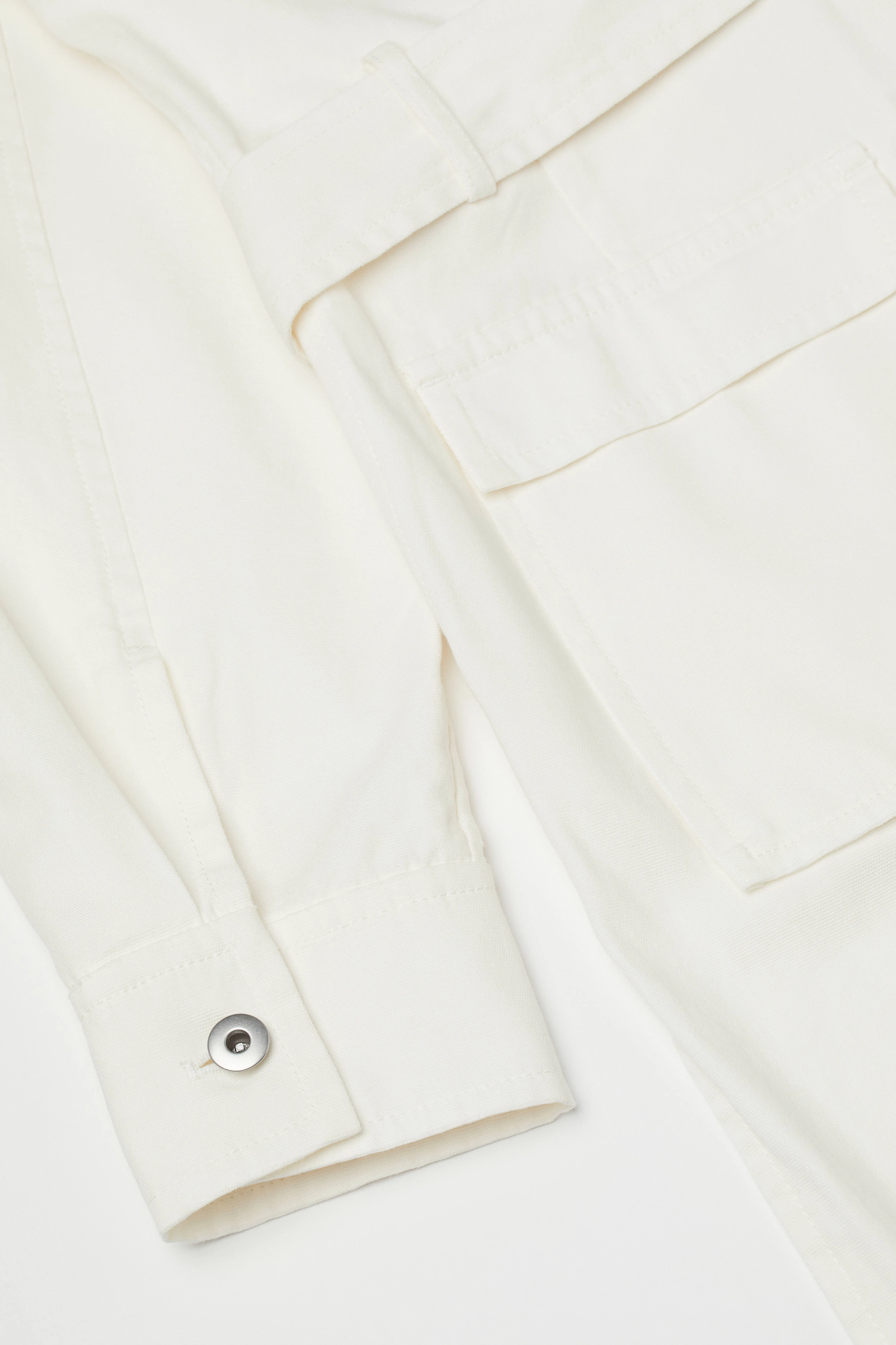 Twill boiler suit - Long sleeve - Long - White - Ladies | H&M GB