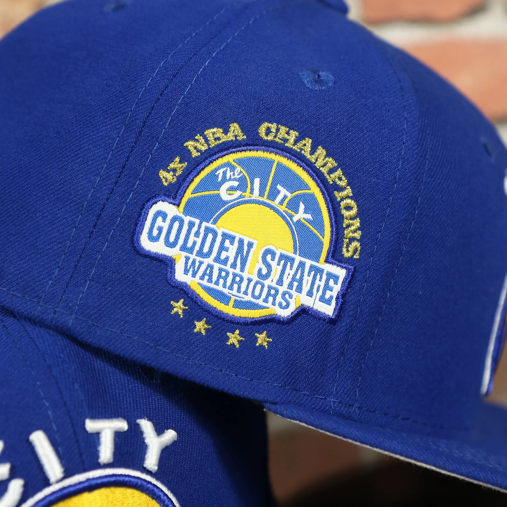 Warriors Fitted Cap | Golden State Warriors Patch Hat | Side patch tribute turn Warriors 59Fifty Fitted Cap