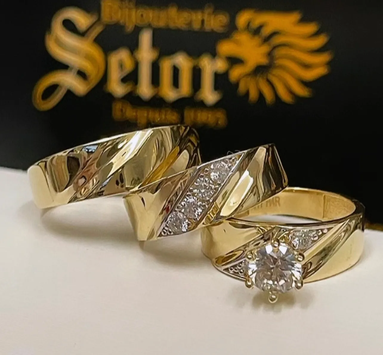 Wedding trio rings