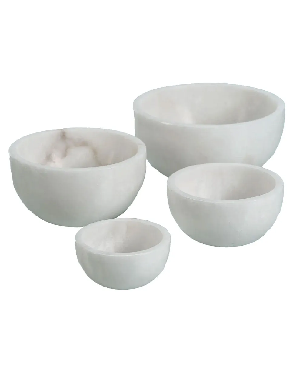 White Alabaster Multiserve Bowl 6x3