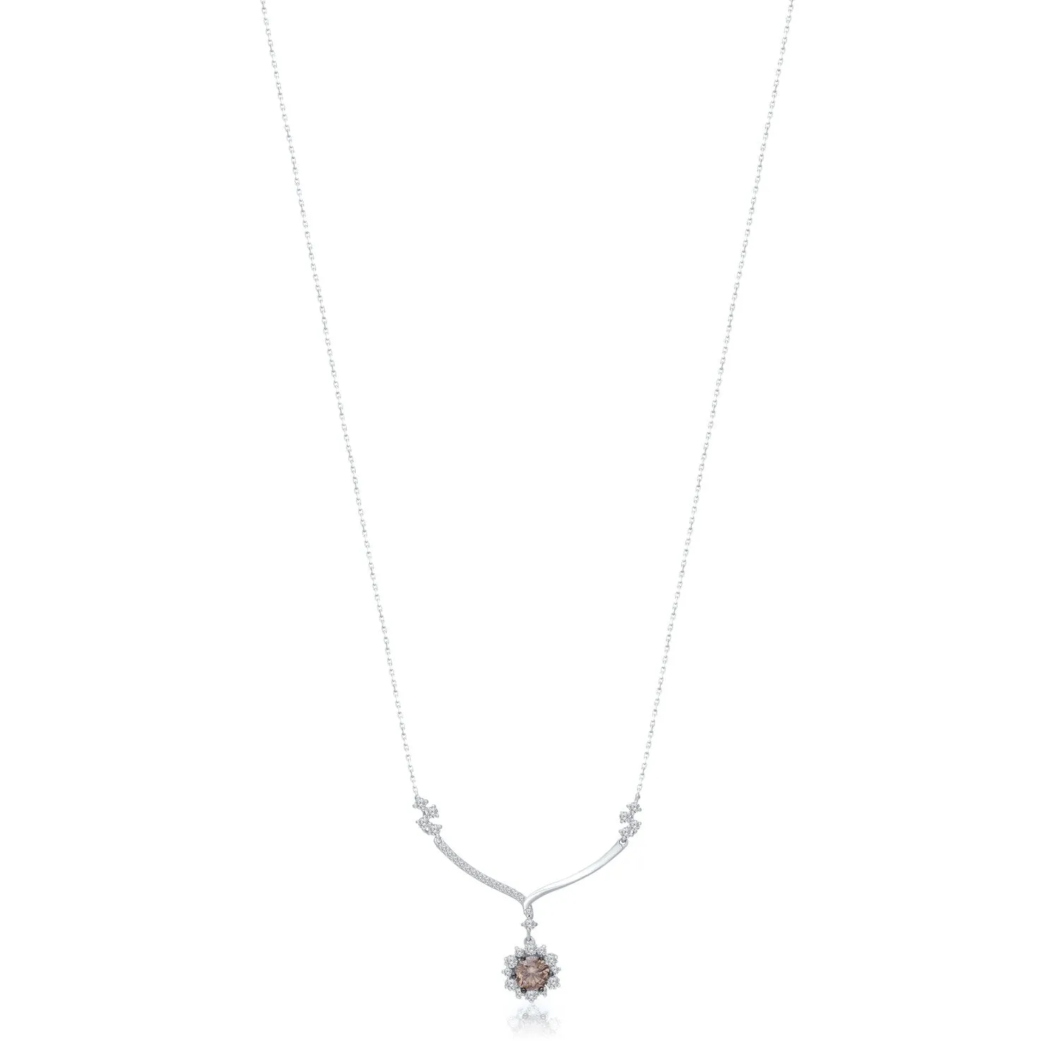 White Gold Coco & White Diamond Eternal Necklace