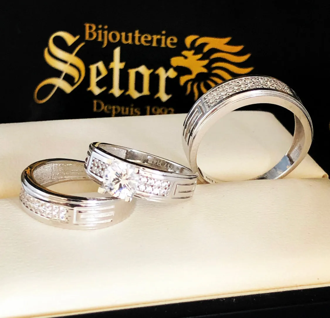 Whitney trio wedding rings TWR003