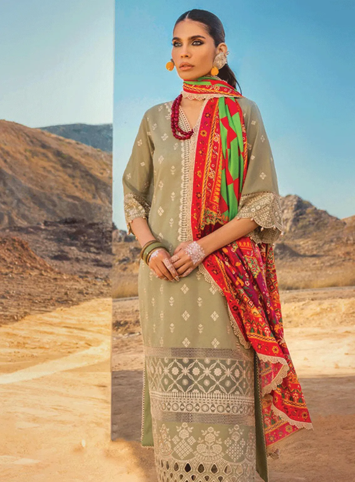 Zainab Chottani Embroidered Lawn Unstitched 3 Piece Suit - ZC23CL 10B LAALEN